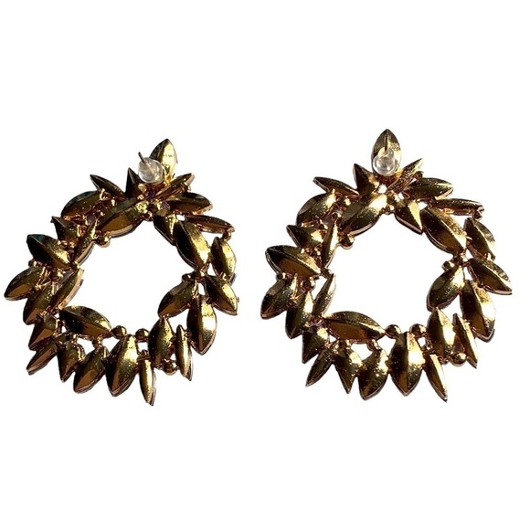 LAVENDER Rhinestone Sparkle Hoops Stud Back - Picture 3 of 4